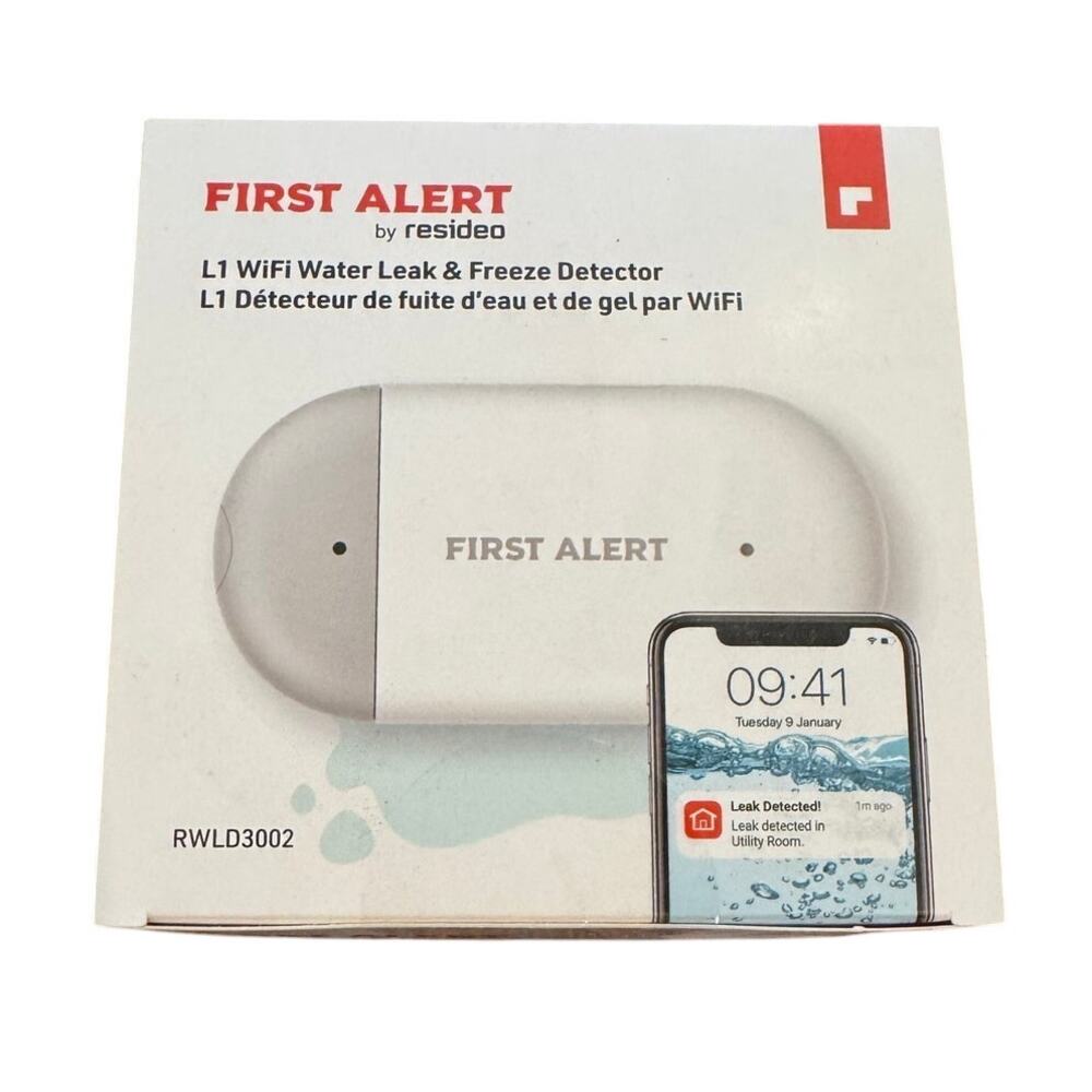 First Alert by Resideo L1 Wifi Water Leak & Freeze Detector New/Sealed